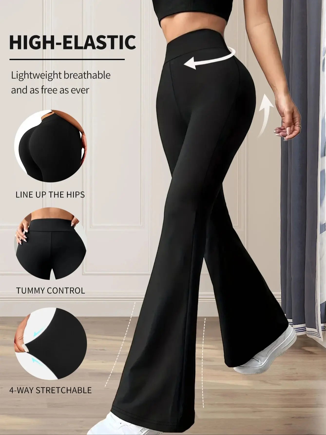 Vrouwen Flair pants zwart