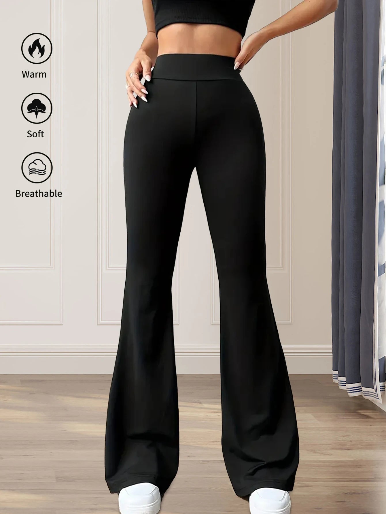 Vrouwen Flair pants zwart