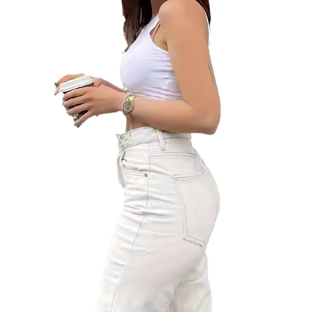 Women's comfortable high waist slim fit all-match