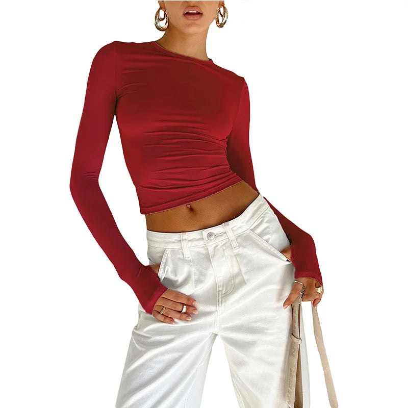 Fashion Women T-shirt Long Sleeve