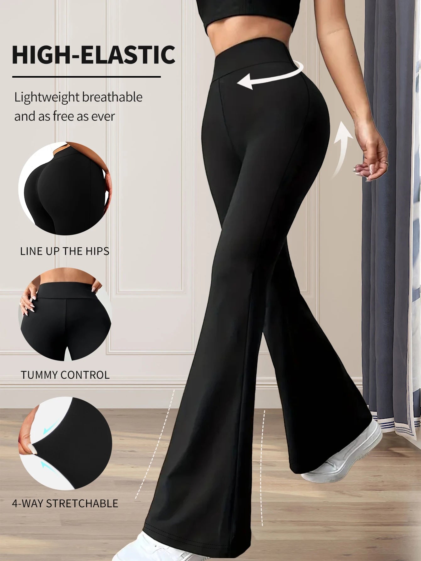 Vrouwen Flair pants zwart