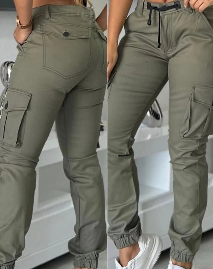 Cuffed Cargo Pants Slim Fit