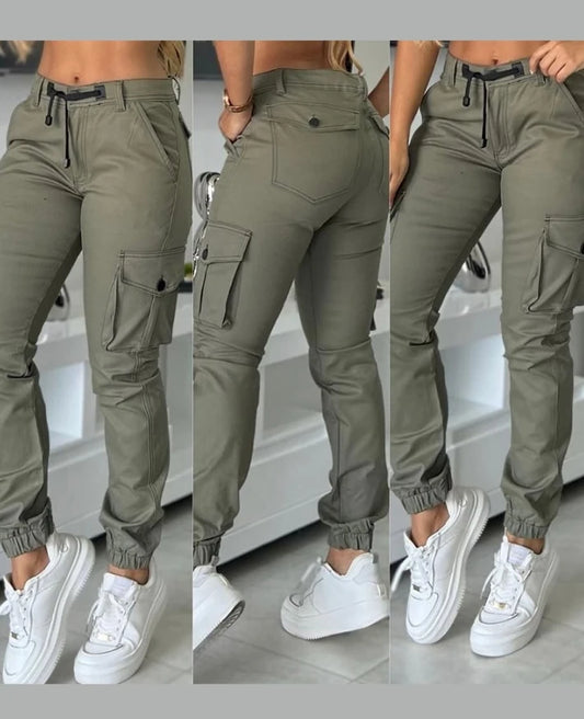 Cuffed Cargo Pants Slim Fit