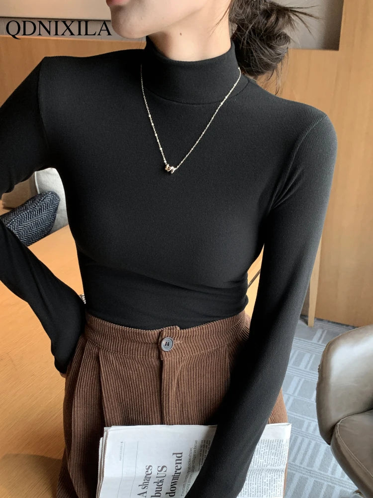 Women sweater with turtle neck
