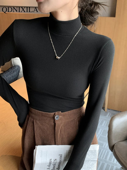 Women sweater with turtle neck
