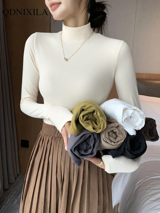Women sweater with turtle neck