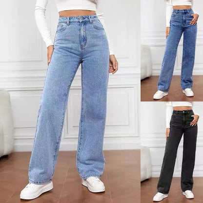 Denim Fashionable Straight Jeans Women