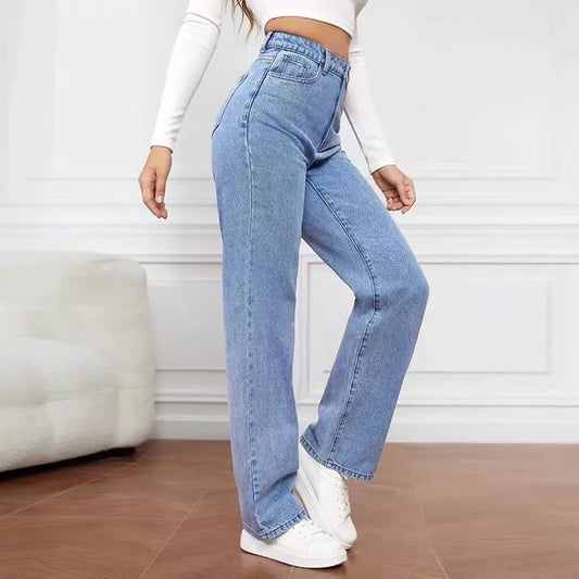 Denim Fashionable Straight Jeans Women