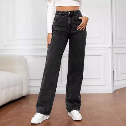 Denim Fashionable Straight Jeans Women