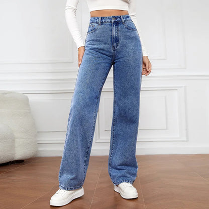 Denim Fashionable Straight Jeans Women