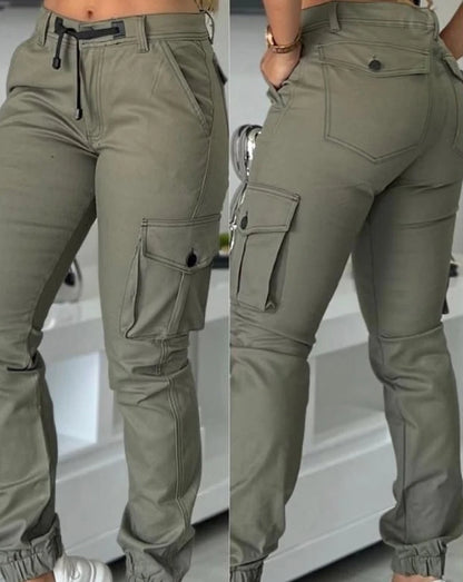 Cuffed Cargo Pants Slim Fit